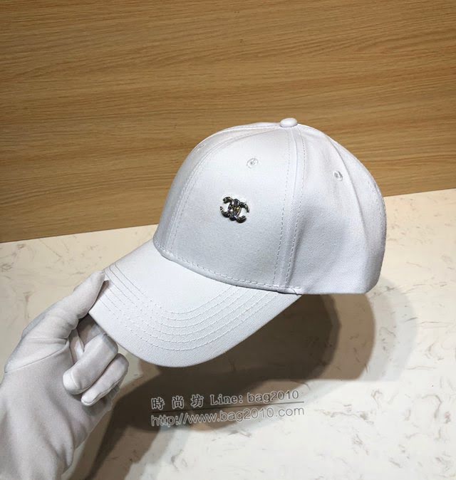 Chanel男女同款帽子 香奈兒爆款經典黑白鴨舌帽棒球帽  mm1579